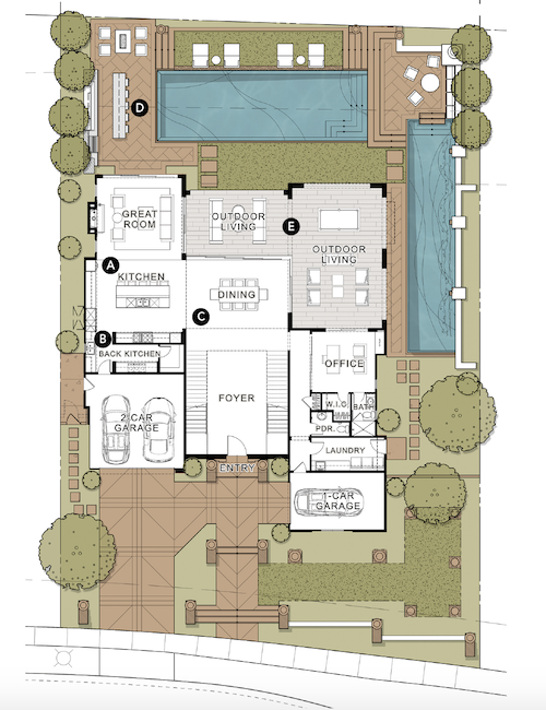 house review kitchen design Robert Hidey Architects plan