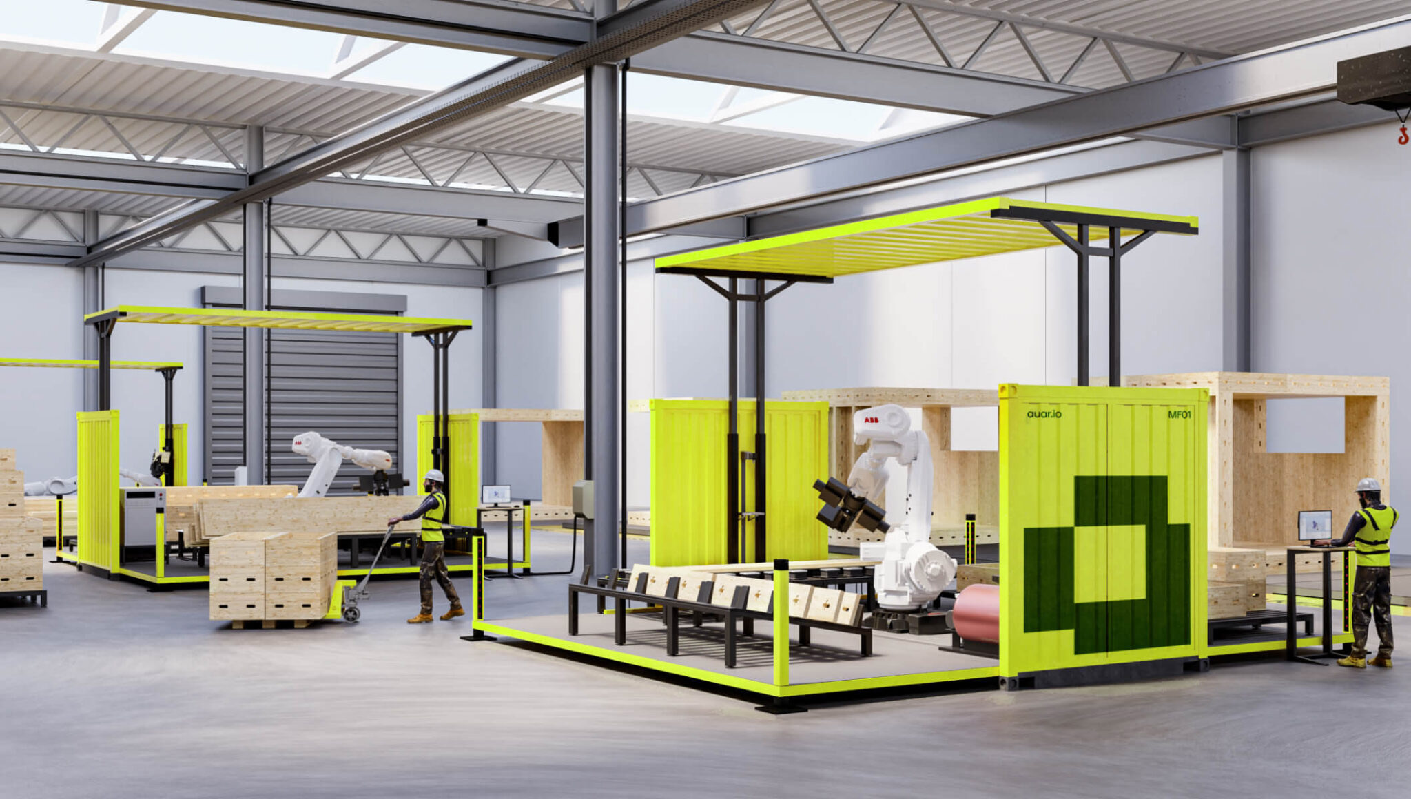 robot micro-factory for modular homebuilding