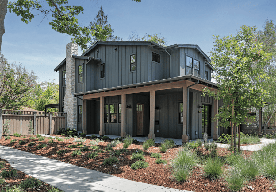 Exterior view of the 1905 Byron Street design for a small lot by Dahlin. Photo: Tour Space