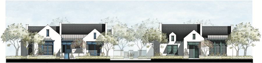 Elevation options for the Duplex Cluster design by DTJ Design.