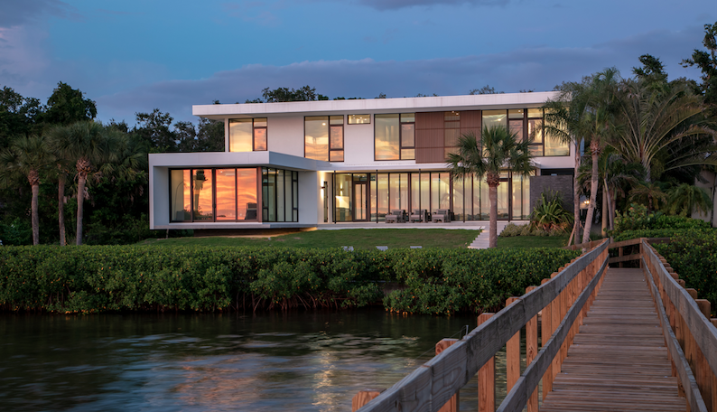 2019 Professional Builder Design Awards Project of the Year Gold view from the water