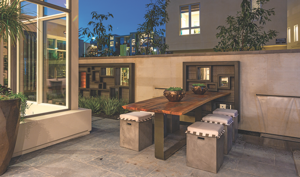 Robert Hidey Archutects-Jewel at Playa Vista, Residence I-outdoor living-photo courtesy Brookfield Residential