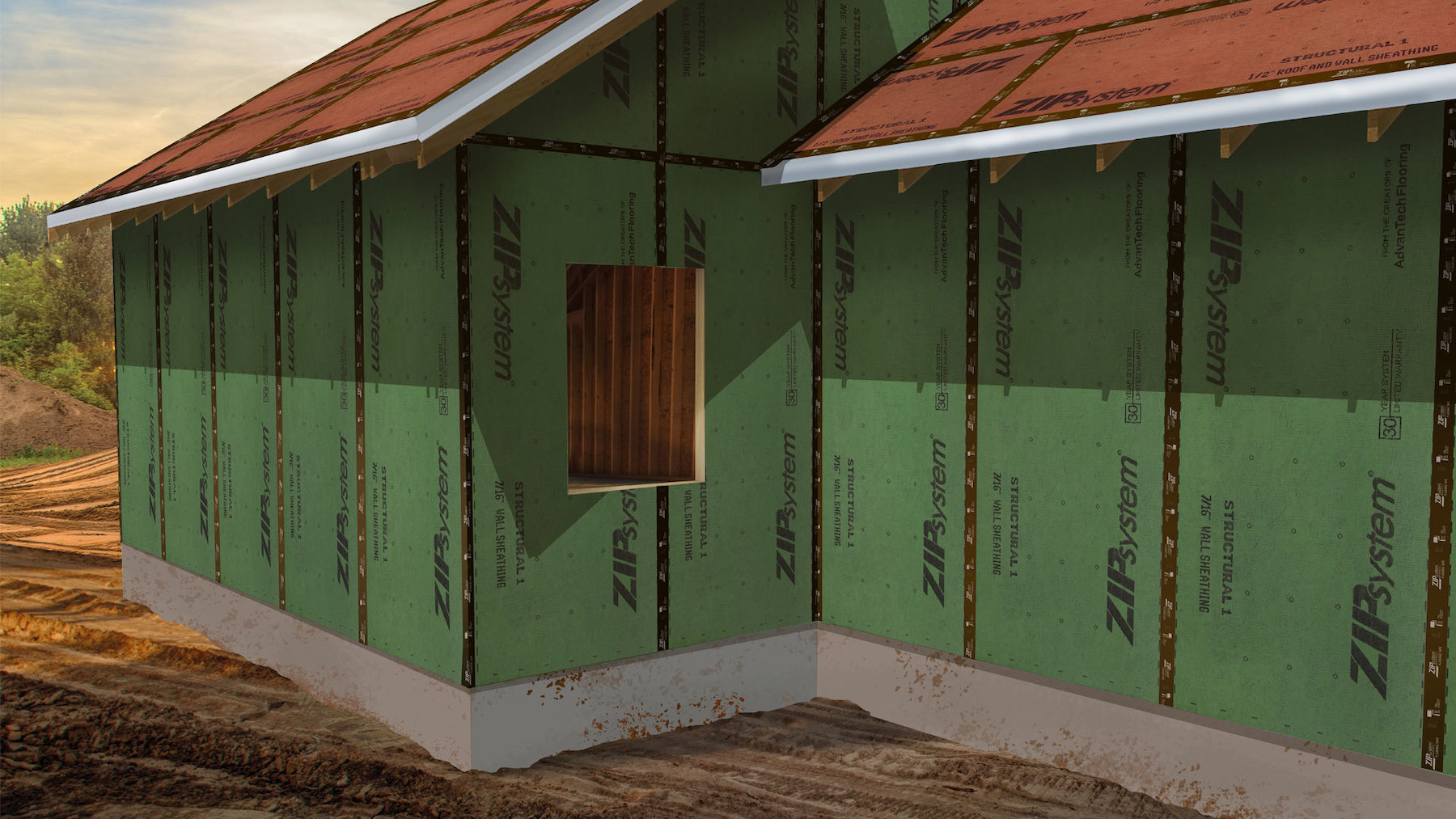 ZIP System wall sheathing is used by Insight Homes 