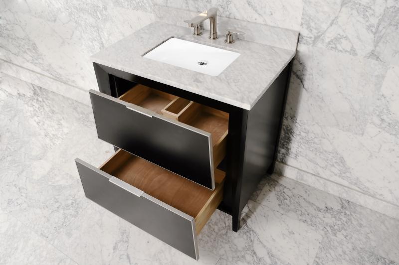 Iceera Canto Vanity Black Open drawers