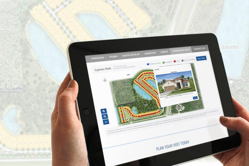 Home builder software CMS map