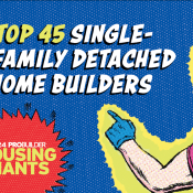 Man in hardhat points to "45 biggest single-family detached home builders"