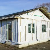 Single-story home under construction