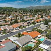Aerial view of Southern California neighborhood