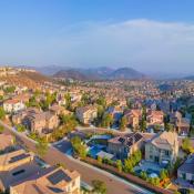 An affluent neighborhood primarily made up of single-family homes