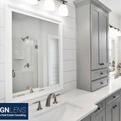 5 Top Bathroom Design Trends for 2021 Ample counter space enabled Van Metre Homes to increase bathroom storage at Prosperity Plains (Chantilly, Va.) with a tower between the two sinks. Photo courtesy DesignLens, John Burns Real Estate Consulting  
