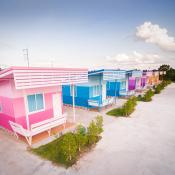 Colorful tiny homes adobe stock