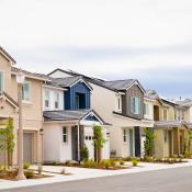Row of single family rental homes