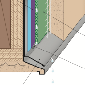 Stucco overhang detail 