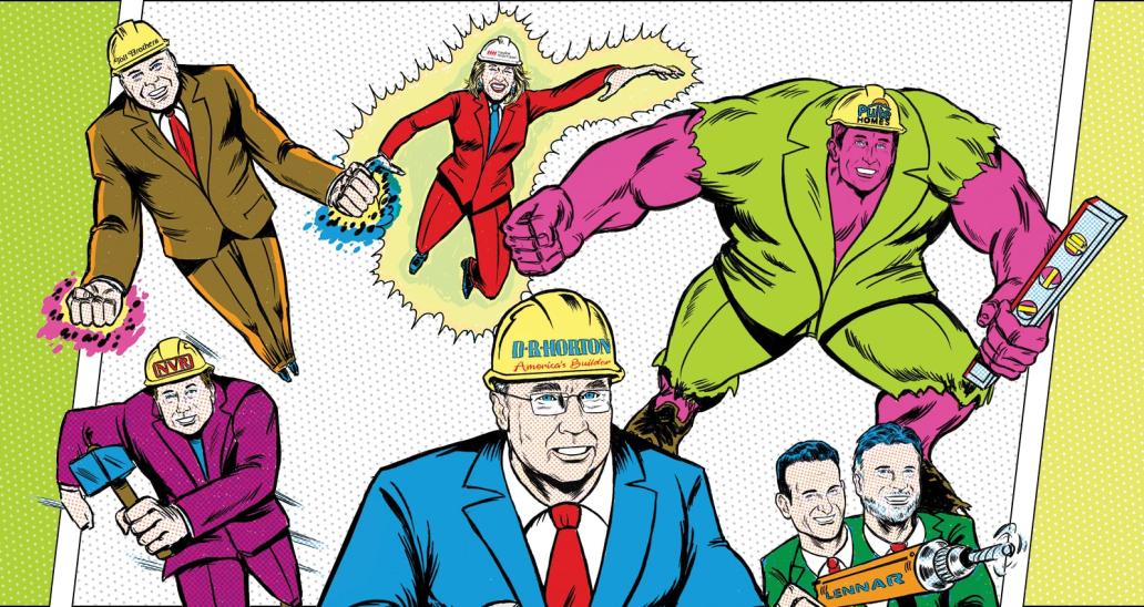 Some of the 2024 Housing Giants portrayed as superheroes