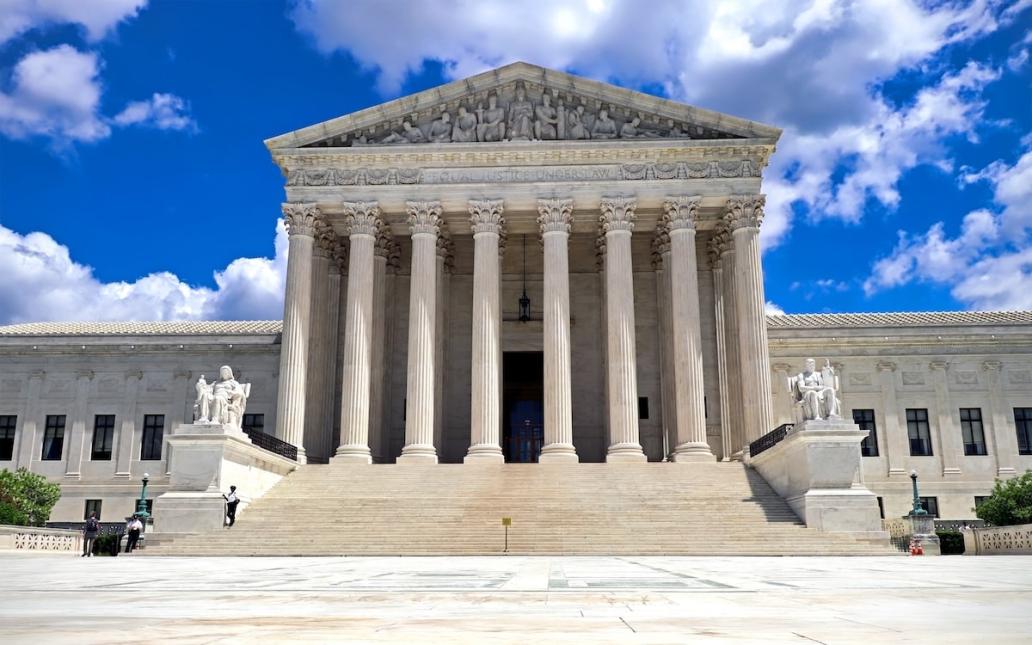 View of U.S. Supreme Court Building in Washington, D.C.