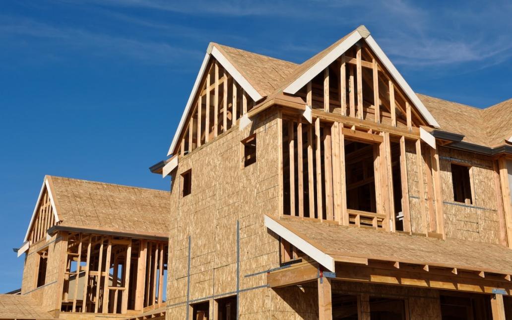 A single-family home under construction