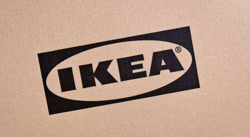IKEA logo printed on cardboard box