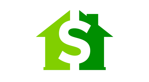 Dollar sign in house to indicate housing affordability