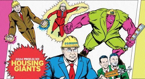 Biggest U.S. home builder CEOs shown as cartoon superheroes in Pro Builder's 2024 Housing Giants