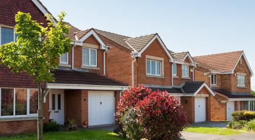 A row of townhouses