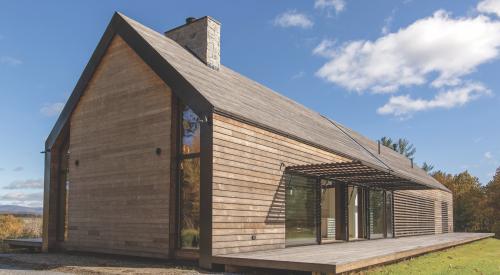 Home exterior in Ne York's Hudson River Valley clad in Kebony modified wood