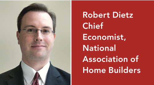 NAHB's chief economist Robert Dietz talks about the economy