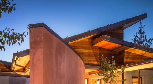 Biomorphic forms and patterns are a core principle of biophilic building design, according to author and expert Bill Browning. Pictured: The entry at Desert Rain, a custom home designed by Al Tozer that incorporates biophilic features throughout. Photo: Kayla McKenzie Photography