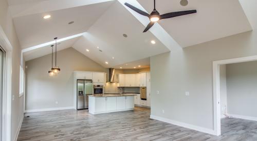 Addison Homes new home interior with natural daylight and solar ventilation skylights