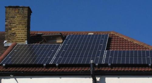 Renewable energy, such photovoltaics, doesn't necessarily make a building green. Photo: David Hawgood/Creative Commons
