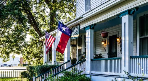 House with flag of Texas