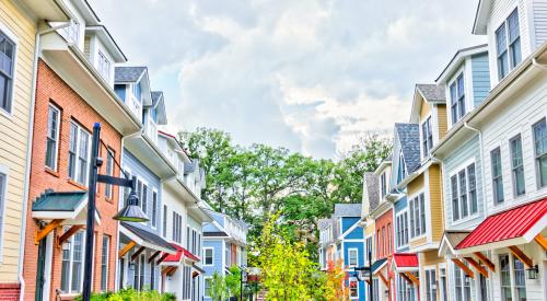 Colorful townhomes