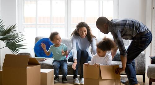 Family of four moving into new home