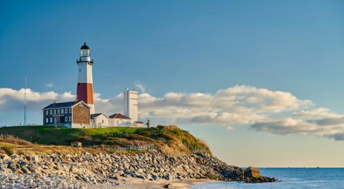 Lighthouse on the coast of Long Island