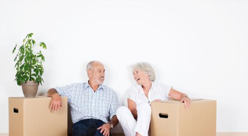 Older couple moving house