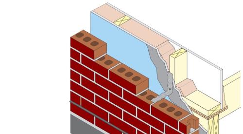 Blocked drainage cavities in brick veneer walls can cause moisture problems