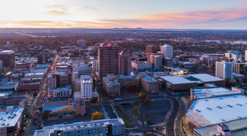 Aerial view of Albuquerque, NM