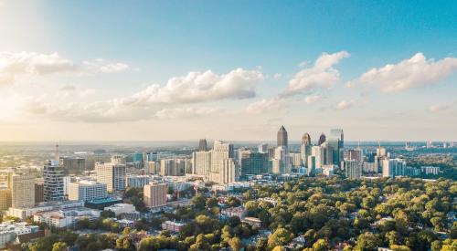 Aerial view of downtown Atlanta