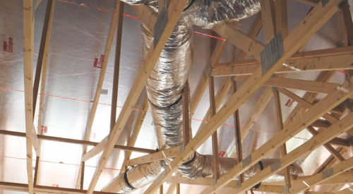 Flexible duct installation for HVAC