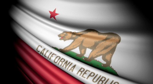 State of California flag with darkened edges