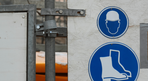 Construction site safety signs