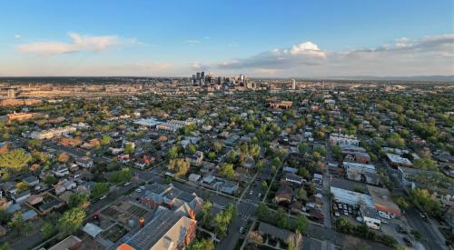 Denver city and surrounding suburban housing