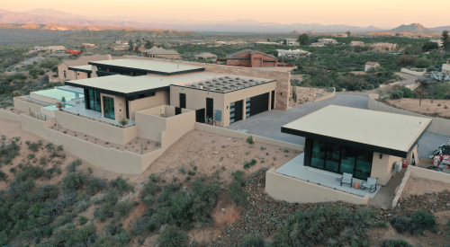 Aerial view of the Desert Comfort Idea Home