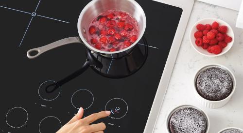 Cooking on an induction cooktop