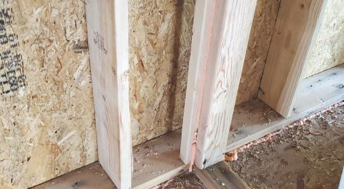 Partition wall framing for better thermal performance