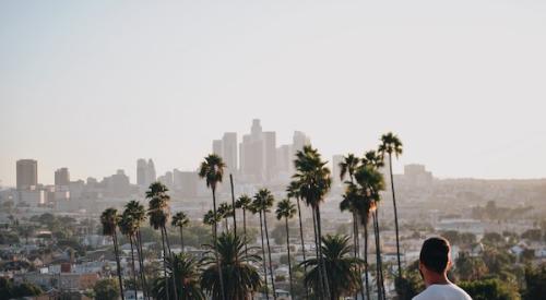 Hillside view of Los Angeles