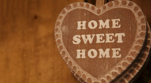 Home Sweet Home sign—Millennials moving back in with parents