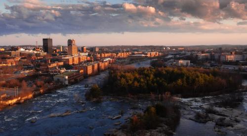 Aerial view of Manchester, NH
