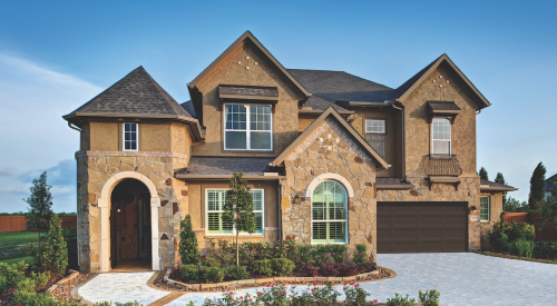 exterior of Meritage Homes' Jasmine net zero energy home in Houston