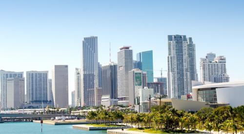 Miami city skyline 