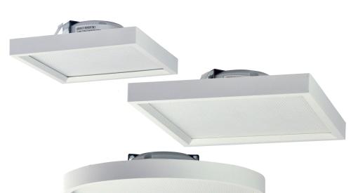 The slim-line Surf LED surface-mount ceiling fixture from Nora Lighting